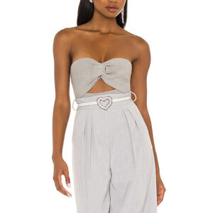 Lovers And Friends 'Sheila' Grey Viscose Knit Tube Top Size XS